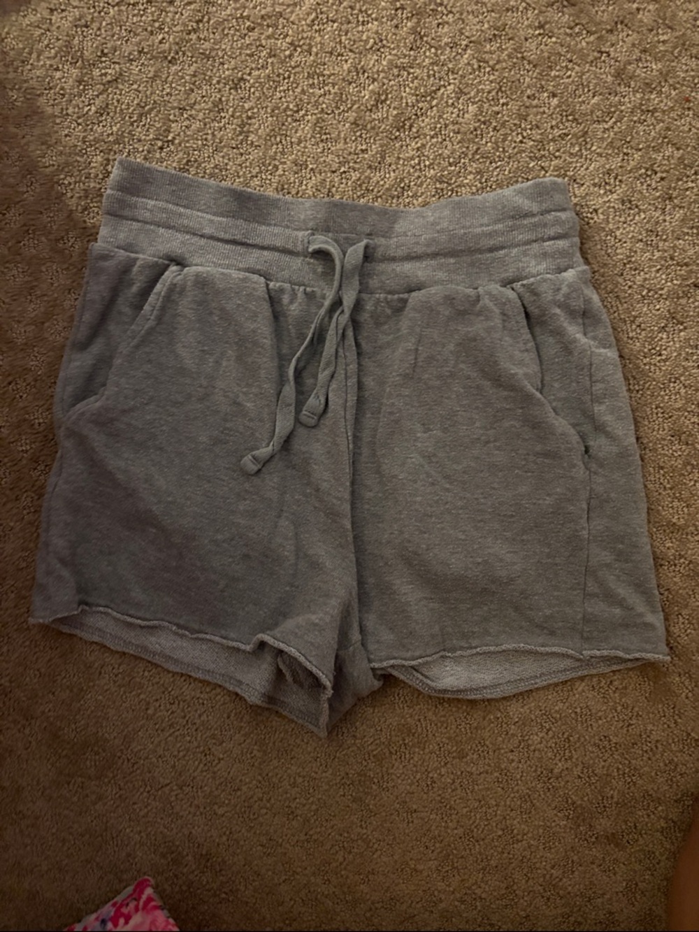 Colsie Gray Terry Drawstring Lounge Shorts